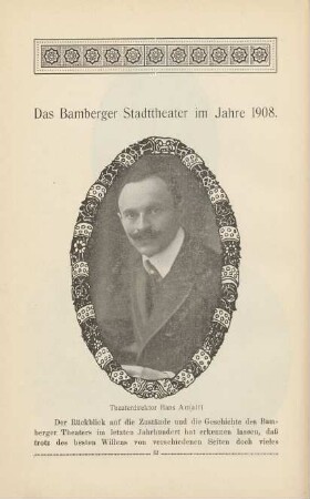 Theaterdirektor Hans Amalfi