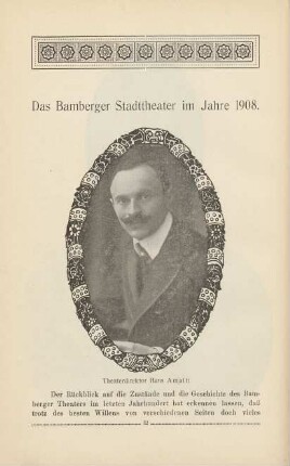 Theaterdirektor Hans Amalfi