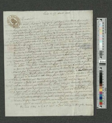 Brief an Charles de Villers