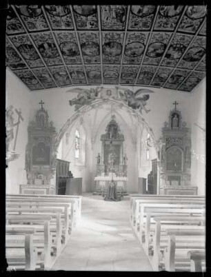 Friedhofkapelle St. Rochus; Innenraum nach Osten