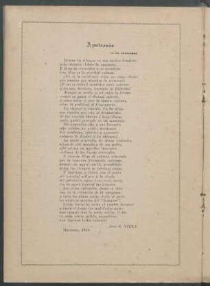 Apoteosis. [Poesía] : 27 de Noviembre