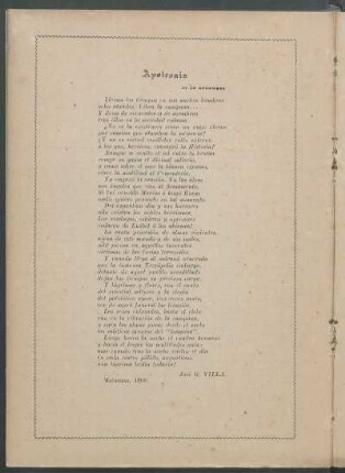 Apoteosis. [Poesía] : 27 de Noviembre