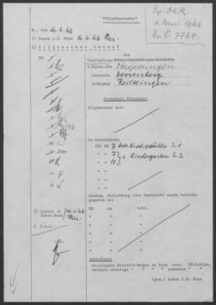 Oberjettingen: Visitationsbericht 1966