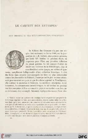 7: Le cabinet des estampes : son origine et ses développements successifs