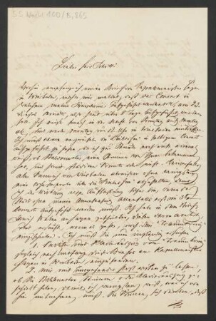 Brief an Franz Schott und B. Schott's Söhne : 16.01.1856