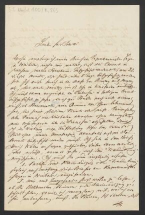Brief an Franz Schott und B. Schott's Söhne : 16.01.1856