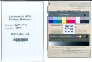 Entnazifizierung Lina Hofmeister , geb. 07.04.1900 ()