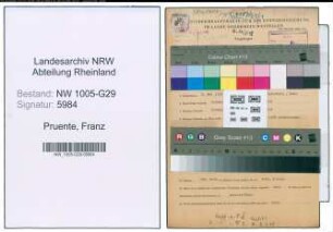 Entnazifizierung Franz Pruente , geb. 08.05.1892 (Lokfuehrer)