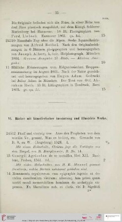 VI. Bücher mit künstlerischer Ausstattung und illustrirte Werke (Nr. 24312 - 24353)