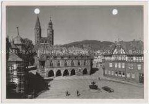 Goslar im Harz, Markt, Rathaus, Marktkirche St. Cosmas und Damian