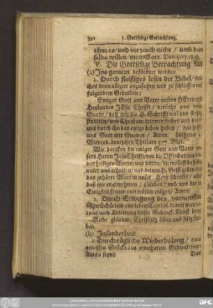 V. Die Gottselige Betrachtung ...