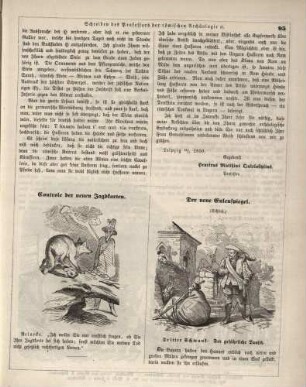 "Controle der neuen Jagdarten" "Der neue Eulenspiegel"