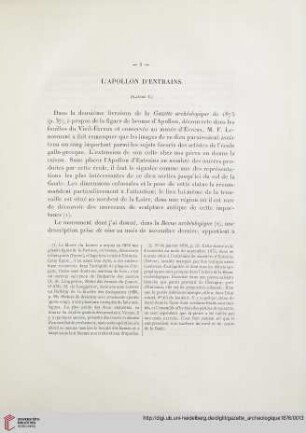 L’Apollon d’Entrains