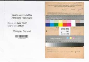 Entnazifizierung Gertrud Pleitgen, geb. 17.03.1915 ()