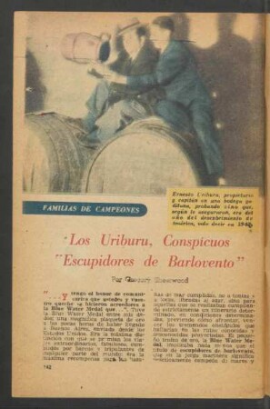 Los Uriburu, conspícuos "Escupidores de Barlovento" : Familias de campeones