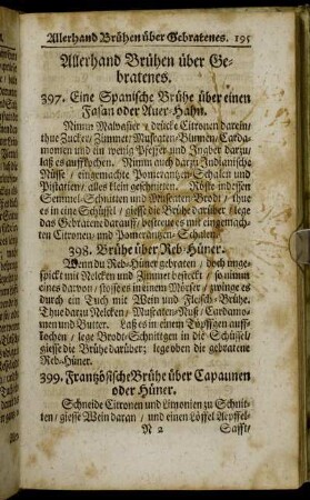 Allerhand Brühen über Gebratenes.
