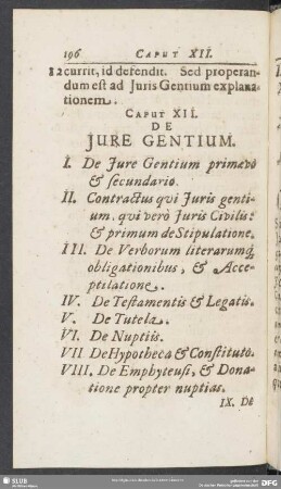 Caput XII. Iure Gentium