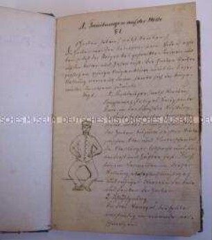 Notizbuch eines Unteroffiziers vom Brandenburgischen Füsilier-Regiment Nr. 35