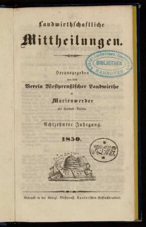 18: Landwirthschaftliche Mittheilungen : Organ d. Hauptvereins Westpreußischer Landwirthe