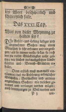 Ds XXXI. Cap. Was von dieser Meynung zu halten sey?