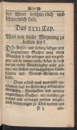 Ds XXXI. Cap. Was von dieser Meynung zu halten sey?
