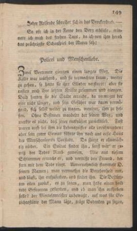 Policei und Menschenliebe