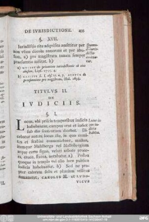 Titulus II. De Iudiciis.