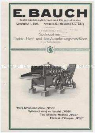 Werg-Schüttelmaschine "WSB"
