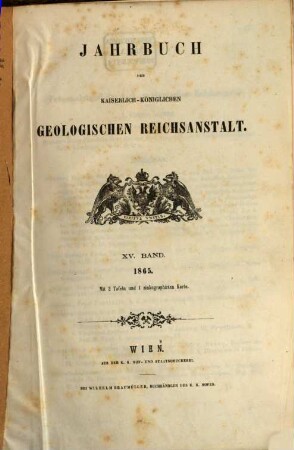 Jahrbuch der Geologischen Reichsanstalt. 15. 1865
