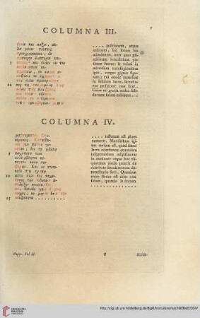 Columna III. Columna IV