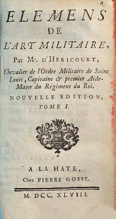 Élémens de l'art militaire, 1