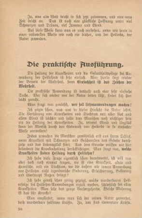 Die praktische Ausführung