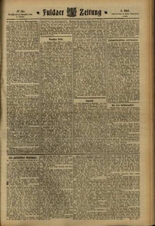 Zweite Ausgabe vom Dienstag, den 22. November 1910.