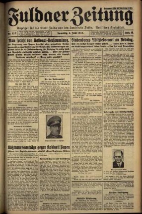 Ausgabe vom Samstag, den 04. Juni 1932.