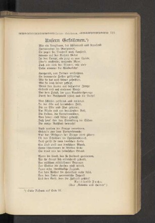 Unsern Gefallenen.