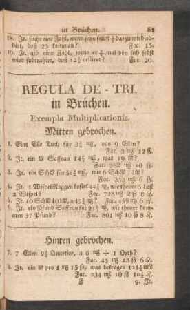 Regula De-Tri. in Brüchen