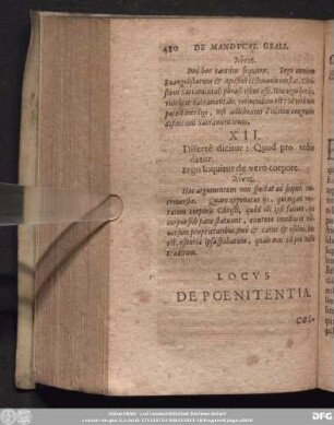 Locus De Poenitentia.