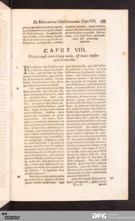 Caput VIII. Tertia causa imitationis malæ, est mala consuetudo Generalis.