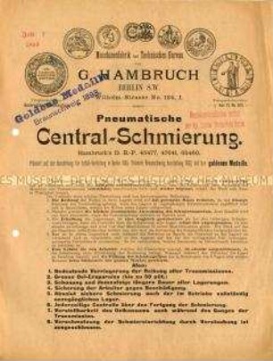 Pneumatische Zentral-Schmierung