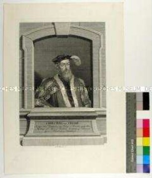 Porträt von Christian III. König von Dänemark und Norwegen