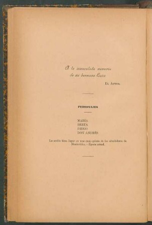 [Dedicatoria] A la inmaculada memoria de mi hermana Luisa