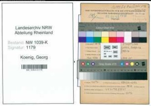 Entnazifizierung Georg Koenig , geb. 03.07.1921 (Rechtspfleger)
