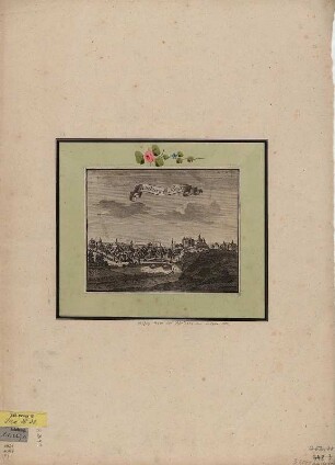 Ansicht von Altenburg, Kupferstich, 1737 / Ansicht des Schlosses Altenburg, Kupferstich, 1650? : Altenburg in Meissen. - [Franckfurth ; Leipzig] : [Riegel] , [1737]. - 1 Kunstbl. : Kupferst. ; 18 x 14 cm