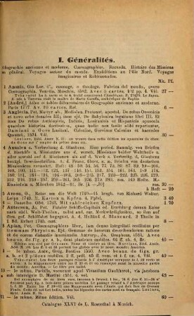 L' Amérique, l'Asie, l'Afrique, les Terres Australes : histoire et géographie, cosmographies, voyages anciens et modernes, archéologie, missions, commerce, bibliographie, robinsonades etc. : manuscrits, livres imprimés, cartes et plans, dessins, portraits : avec un supplément très-important
