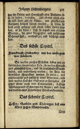 Das sechste Capitel - Das zehende Capitel.