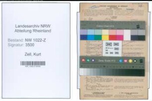 Entnazifizierung Kurt Zell , geb. 30.06.1904 (Postschaffner)