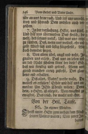 Von der Heil. Taufe.