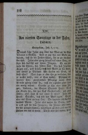 XIV. Am vierten Sonntage in der Fasten, Lætare.