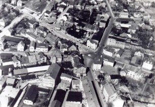 Luftbild: Kreuzung Paulinenstraße, Lemgoer Straße und Lagesche Straße. Detmold. Die Anlage firmiert heute- historisch falsch- als "Lemgoer Tor"