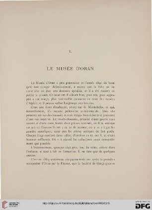 I: Le Musée d’Oran